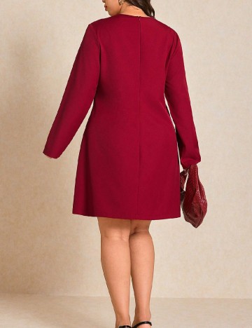 Rochie scurta SHEIN CURVE, rosu