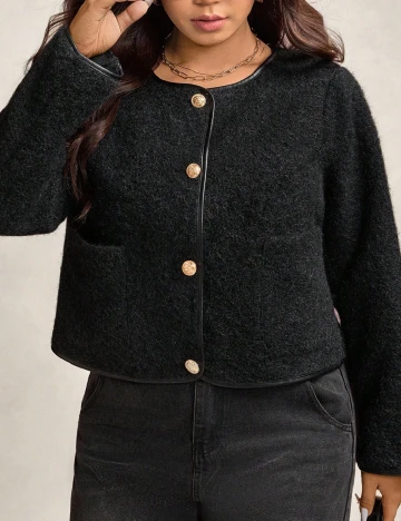 Jacheta SHEIN CURVE, negru