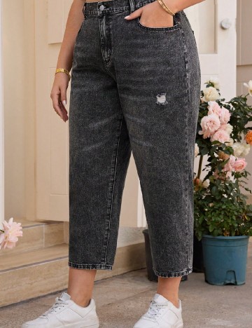 Blugi SHEIN CURVE, gri