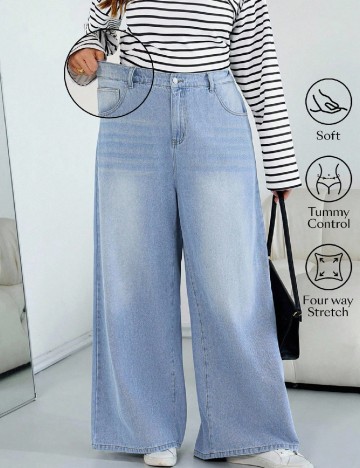 Blugi SHEIN CURVE, albastru