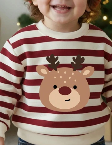 Bluza Shein Kids, alb/rosu