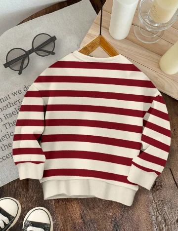 Bluza Shein Kids, alb/rosu