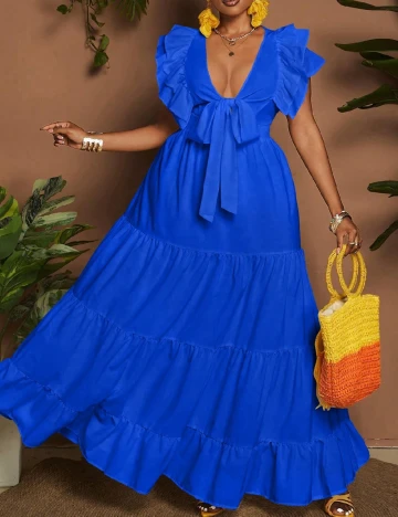 Rochie lunga SHEIN CURVE, albastru