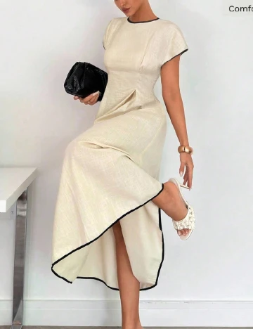 Rochie lunga SHEIN, crem