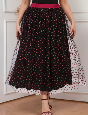 Fusta SHEIN CURVE, negru