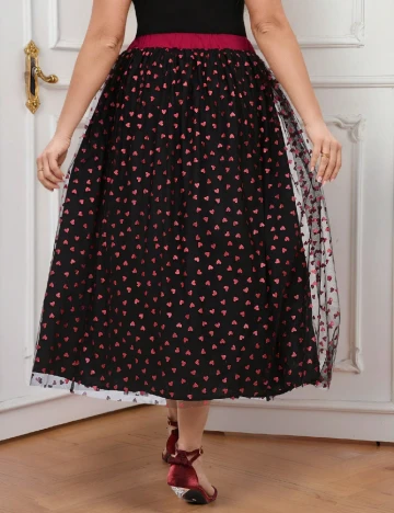 Fusta SHEIN CURVE, negru