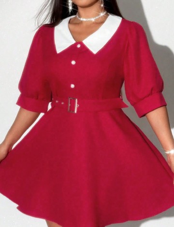 Rochie scurta SHEIN CURVE, rosu