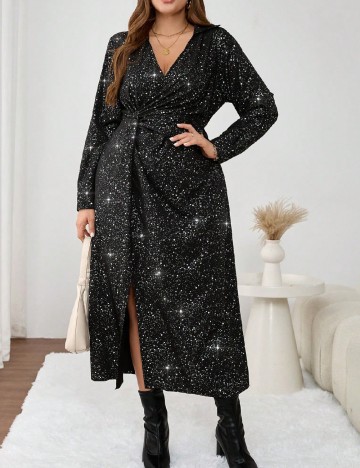 Rochie lunga SHEIN CURVE, negru