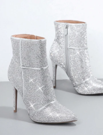 Botine SHEIN, argintiu
