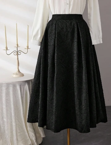 Fusta SHEIN CURVE, negru