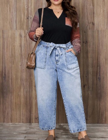 Blugi Emery Rose Curve, albastru