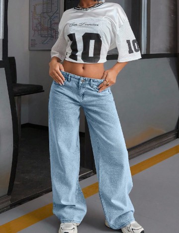 
						Blugi SHEIN, albastru