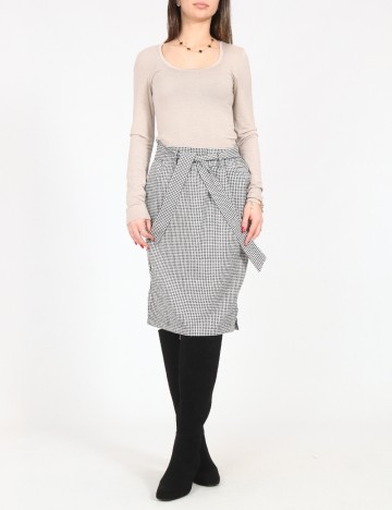 Fusta Kaffe, negru/alb