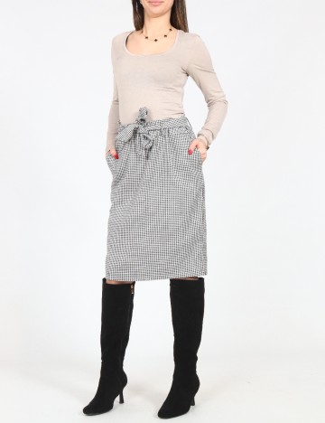 Fusta Kaffe, negru/alb