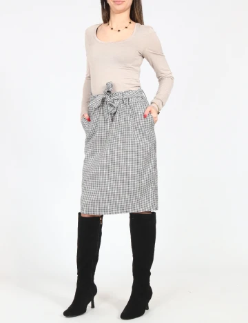 Fusta Kaffe, negru/alb