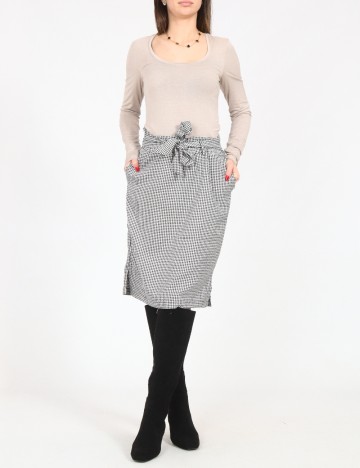 Fusta Kaffe, negru/alb