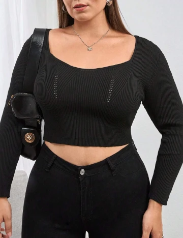 Top SHEIN, negru