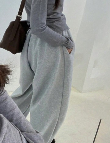 Pantaloni Shein Kids, gri