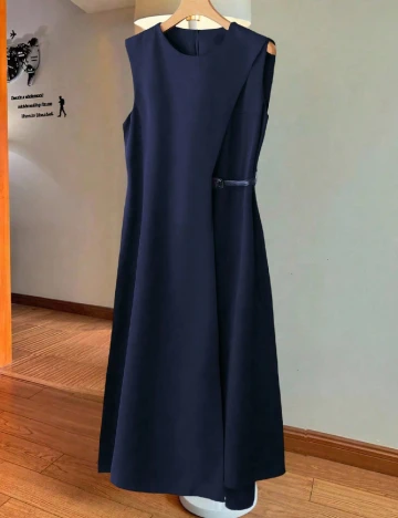 Rochie lunga SHEIN CURVE, bleumarin