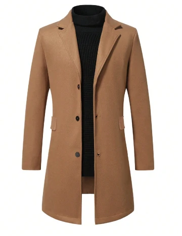 Palton SHEIN Plus Size Men, maro