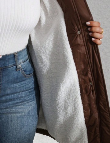 Geaca SHEIN CURVE, maro