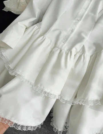 Rochie scurta SHEIN CURVE, alb