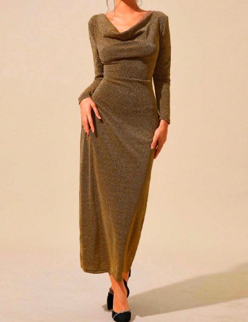 
						Rochie lunga SHEIN, auriu