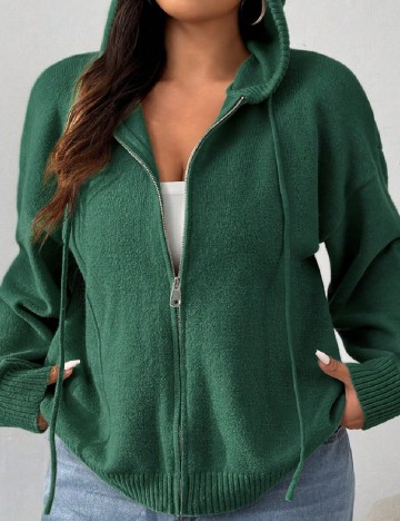 Hanorac SHEIN CURVE, verde