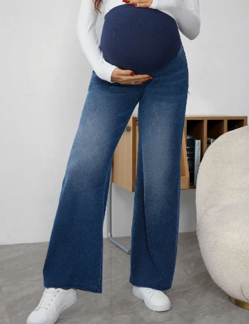 Pantaloni SHEIN Maternity, albastru