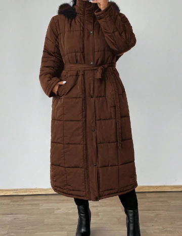 Geaca SHEIN CURVE, maro