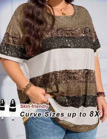 
						Tricou SHEIN CURVE, mix culori