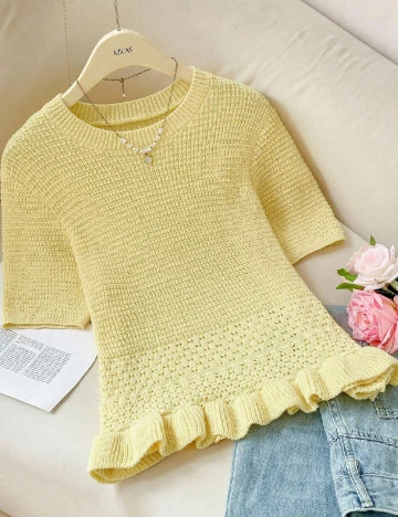 Bluza SHEIN CURVE, galben