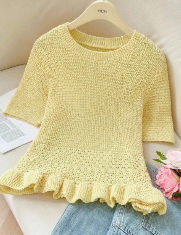 Bluza SHEIN CURVE, galben