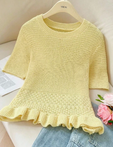 Bluza SHEIN CURVE, galben