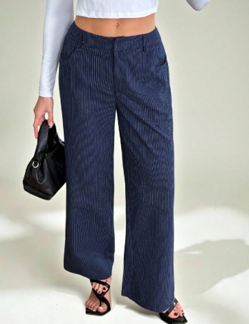 Pantaloni SHEIN, bleumarin