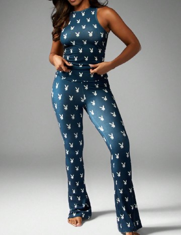 
						Pijama Missguided, albastru