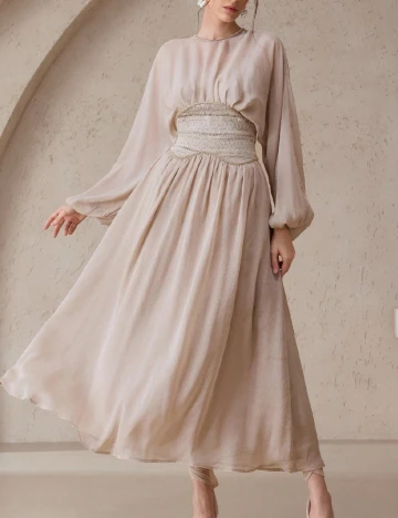 Rochie medie SHEIN, crem