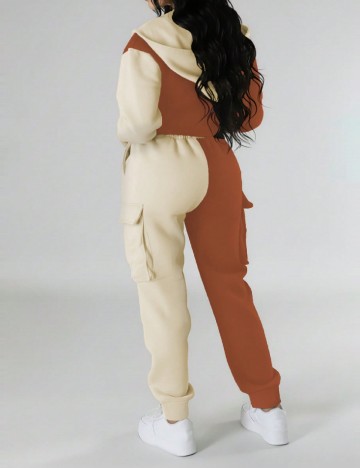 Compleu SHEIN, maro/crem