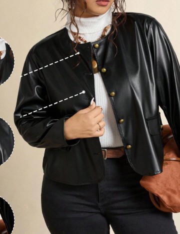 Jacheta SHEIN CURVE, negru