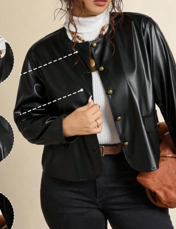 Jacheta SHEIN CURVE, negru