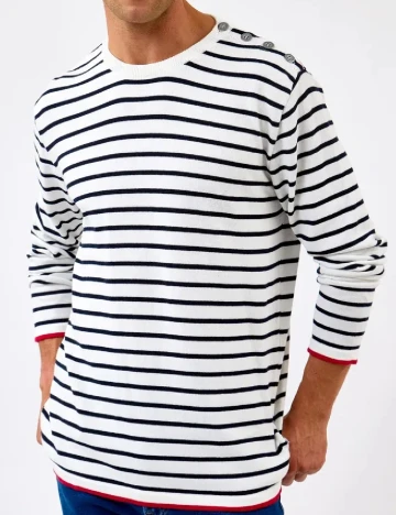 Bluza Kronstadt, alb/negru