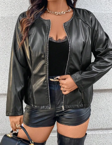 Jacheta SHEIN CURVE, negru