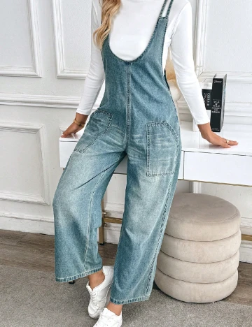 Salopeta SHEIN, albastru