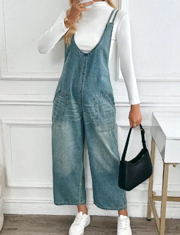 Salopeta SHEIN, albastru