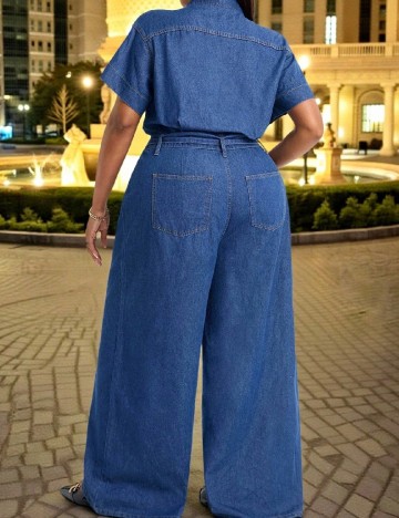 Salopeta SHEIN CURVE, albastru