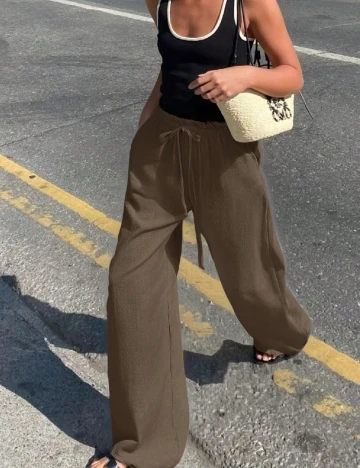 Pantaloni SHEIN, maro