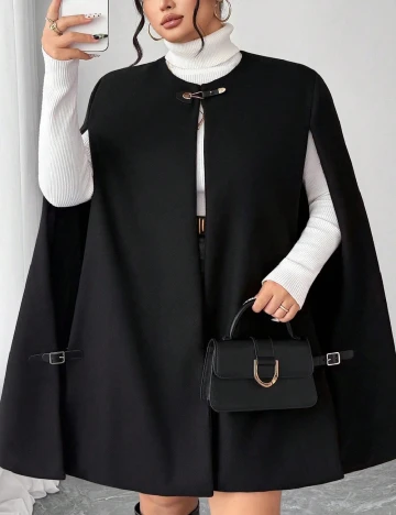 Poncho SHEIN CURVE, negru