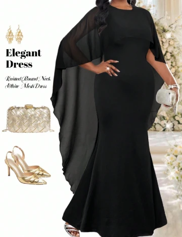 Rochie lunga SHEIN CURVE, negru