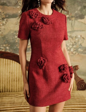 Rochie scurta Anewsta, rosu