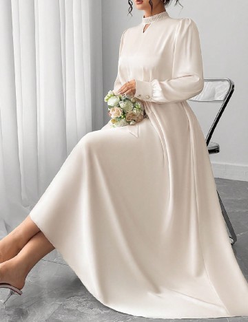 Rochie lunga SHEIN CURVE, ecru